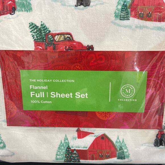 Martha Stewart Collection Holiday Printed Cotton Flannel 4-Pc. Farmhouse Truck - Picture 2 of 4